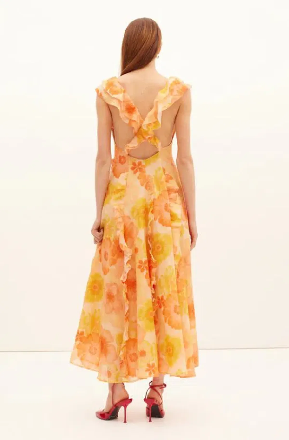 Kate Ford Cosmos Frill Gown Size 10 - Image 5