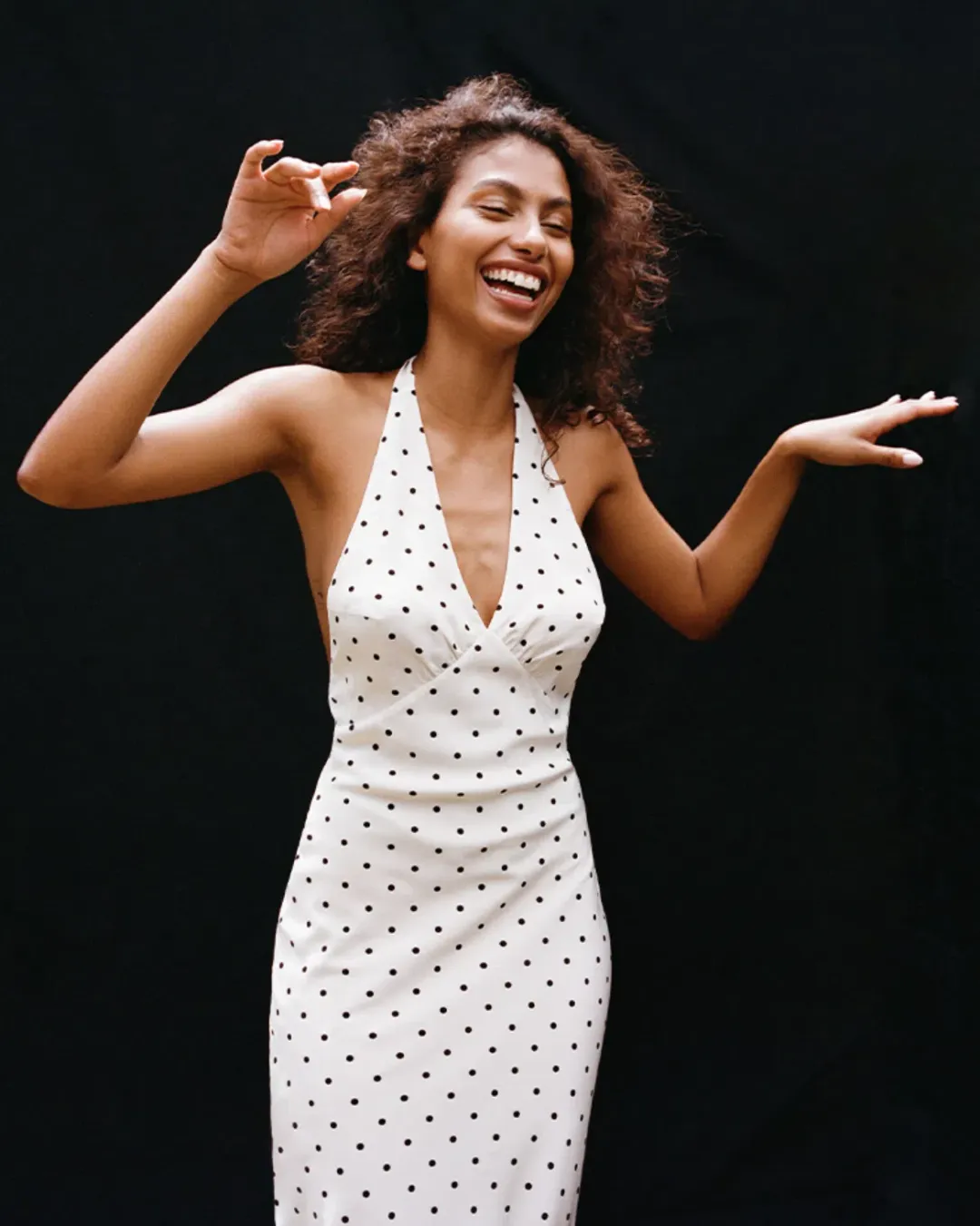 Realisation Par Sadie Halter Midi Dress Petite Spot Size 10 for rent on The Volte - main image