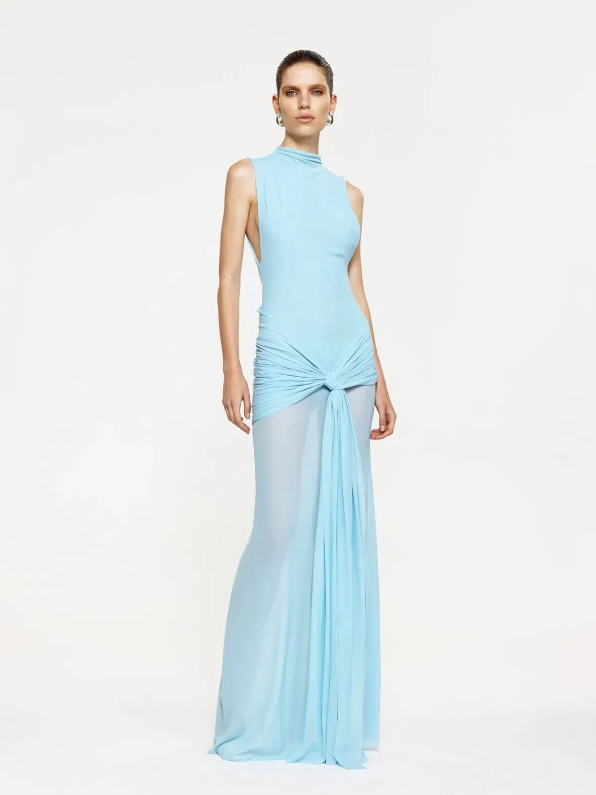 Effie Kats Roza Maxi Dress Blue Size 8 for rent on The Volte - main image