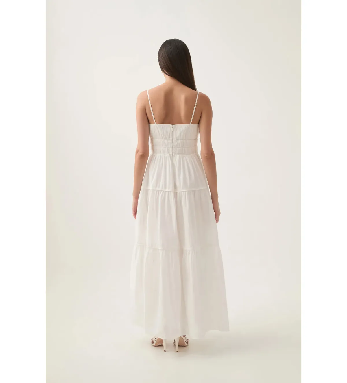Aje Pendulum Maxi Dress Ivory Size AU 10 - Image 4