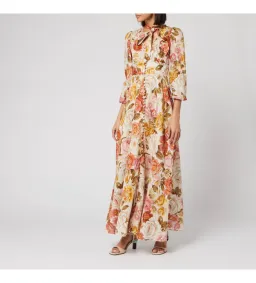Zimmerman Bonita Linen Dress Lemon Floral Size 2 / AU 12 for rent on The Volte - image 1