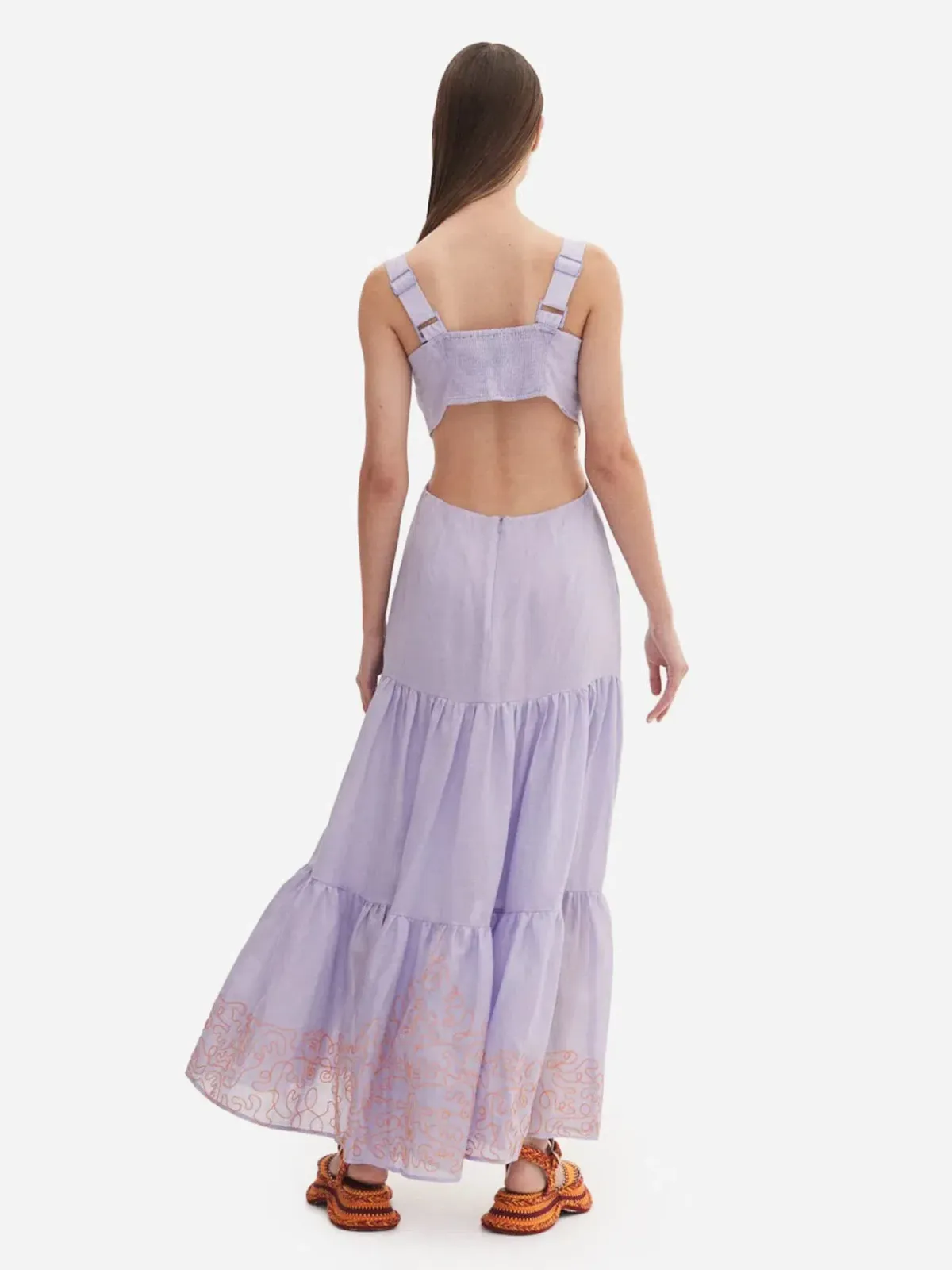 Alemais Maggie Cutout Midi Dress Purple Size 8 - Image 2
