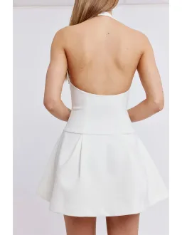 Odd Muse The Ultimate Muse Dropped Hem Mini Dress White Size S/AU 8 for rent on The Volte - image 2