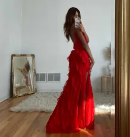 Rat & Boa Cecelia Dress Red Size 4 for rent on The Volte - image 3