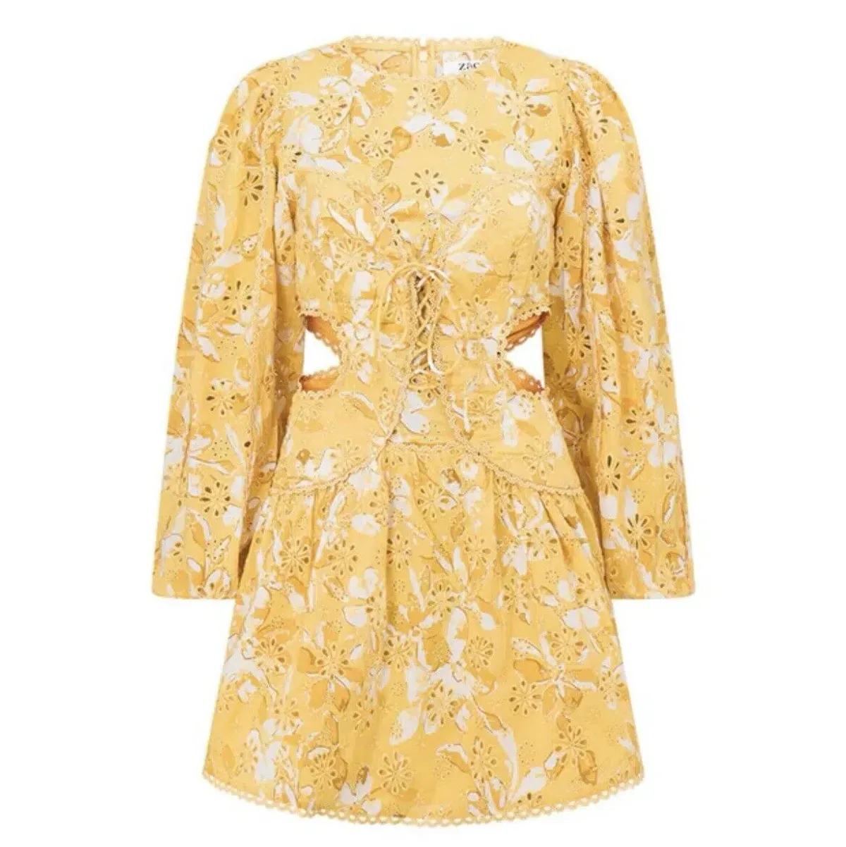 SABO Elysees Dress Yellow and White size XS - Image 5