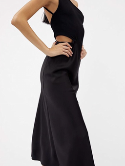Christopher Esber Carmen Rib Bias Dress Black Size 6 for rent on The Volte - image 3