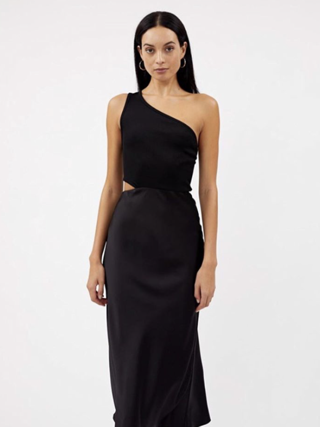 Christopher Esber Carmen Rib Bias Dress Black Size 6 for rent on The Volte - main image