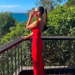 Effie Kats Verona Gown Red Size AU 6 for rent on The Volte - image 3