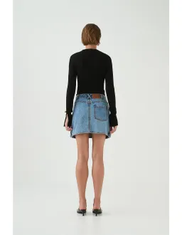 Aje Juno Cargo Micro Mini Skirt Blue Size AU 12 for rent on The Volte - image 4