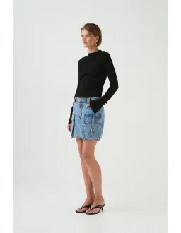 Aje Juno Cargo Micro Mini Skirt Blue Size AU 12 for rent on The Volte - image 2