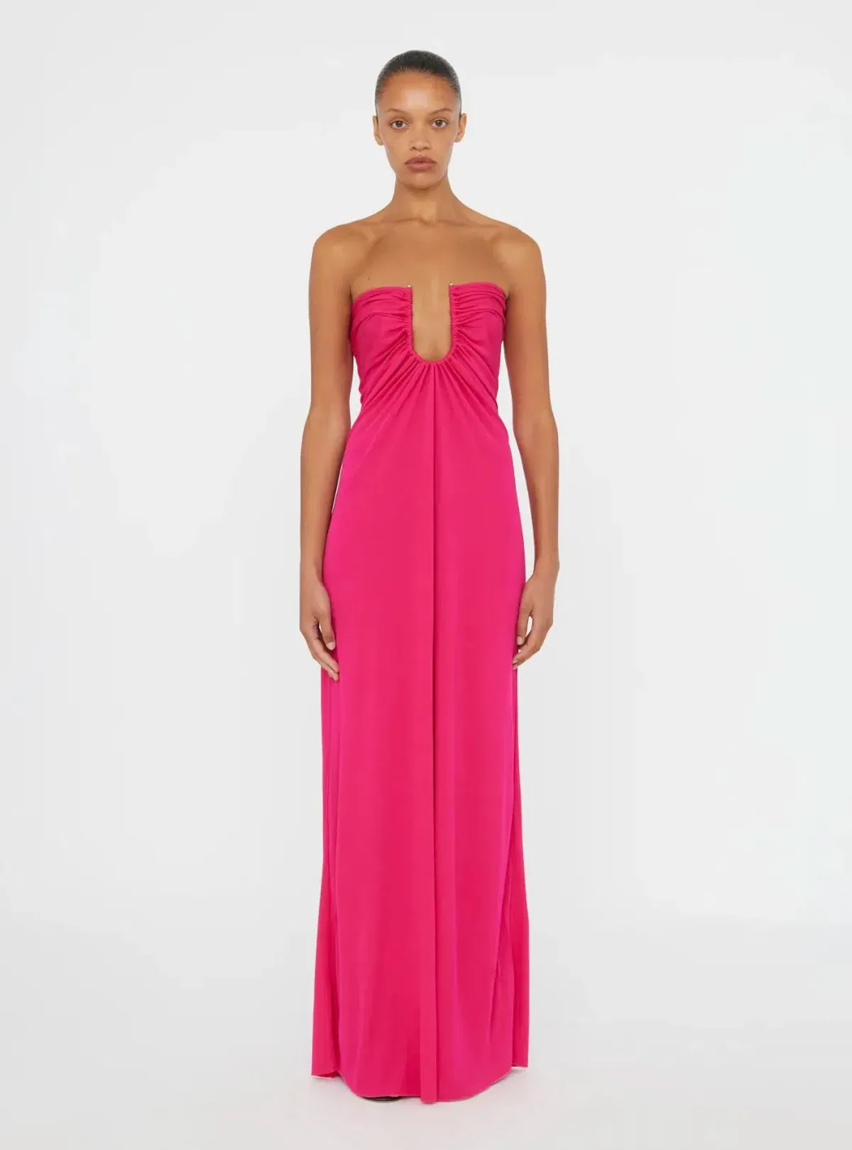 Christopher Esber Arced Palm Strapless Dress in Pink Size 6 - Image 1