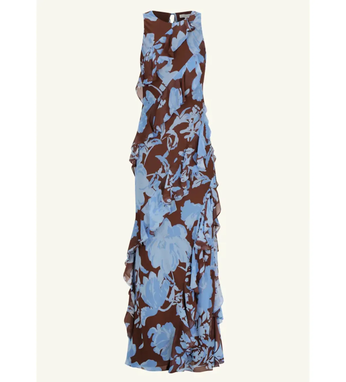 Shona Joy Olson Ruffle Maxi Dress Arcadian Floral Size 10 - Image 4
