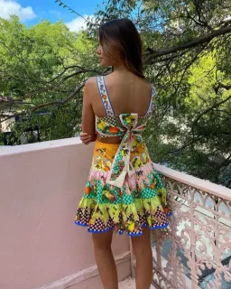 Alemais Lemonis Cut Out Mini Dress Multi Size 8 for rent on The Volte - image 4