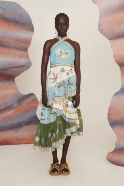 Alemais Bath House Midi Dress Size AU 14 for rent on The Volte - image 1