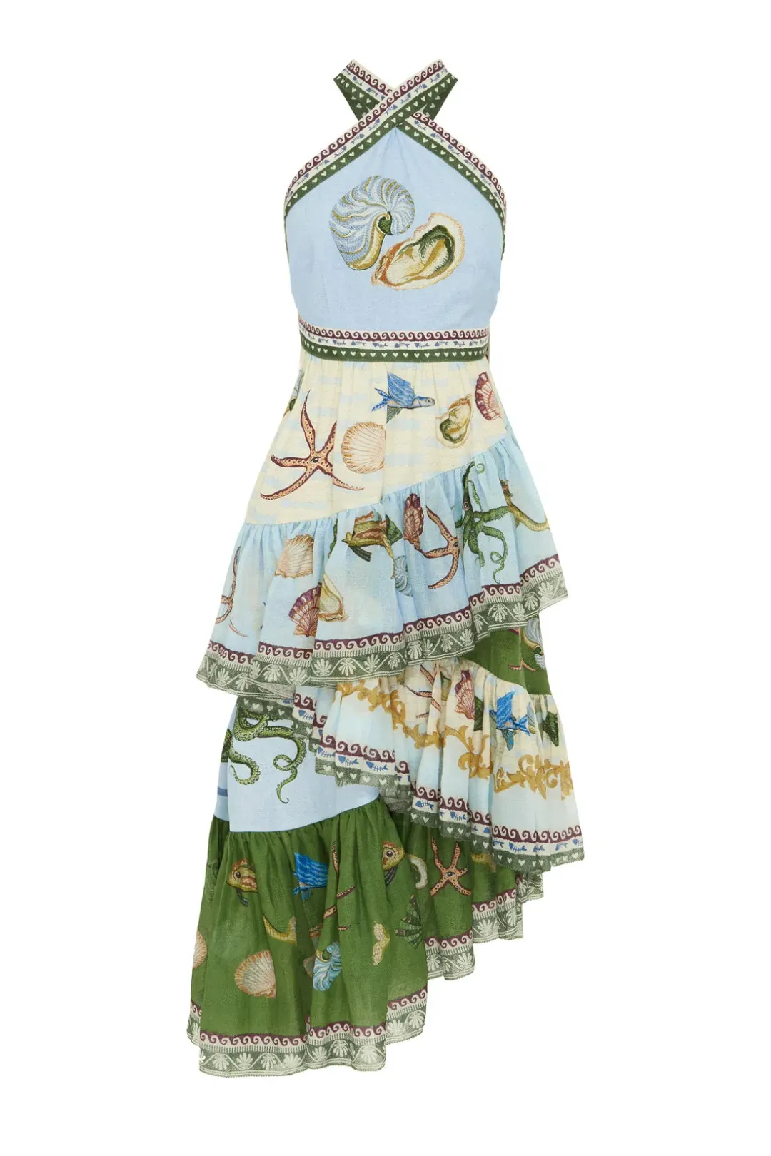 Alemais Bath House Midi Dress Size AU 14 for rent on The Volte - main image