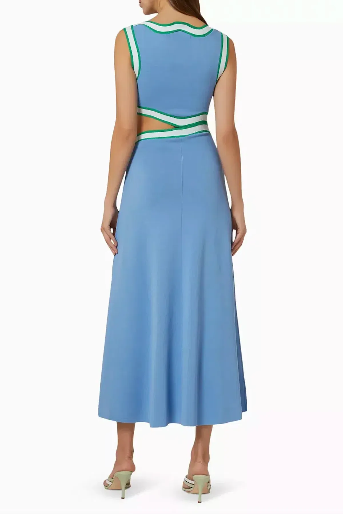Rachel Gilbert Elias Midi Dress Blue Size M / Aus 10 - Image 2