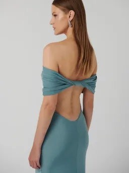 Effie Kats Viela Gown Eucalyptus Size 6/XS for rent on The Volte - image 5