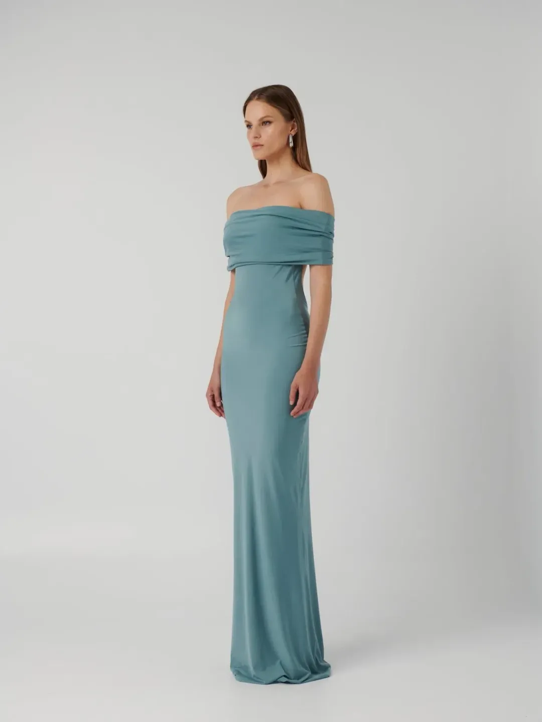 Effie Kats Viela Gown Eucalyptus Size 6/XS for rent on The Volte - main image