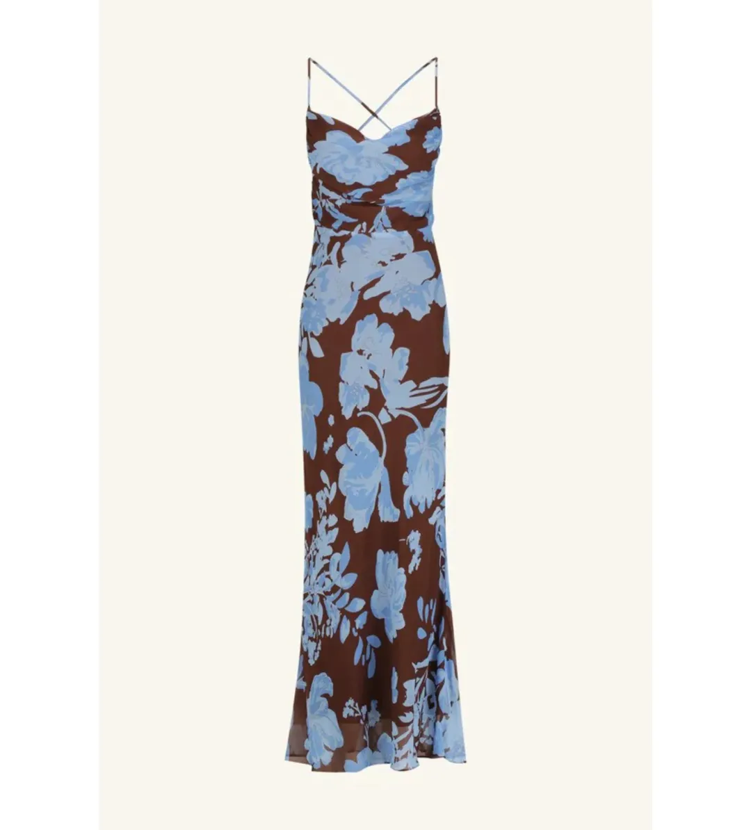 Shona Joy Olson Lace Back Bias Maxi Dress in Arcadian Floral Size AU 10 for rent on The Volte - main image