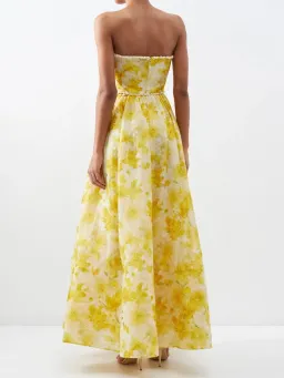 Zimmermann Wonderland Strapless Maxi Dress Daffodil Floral Print Size 0 / AU 8 for rent on The Volte - image 3