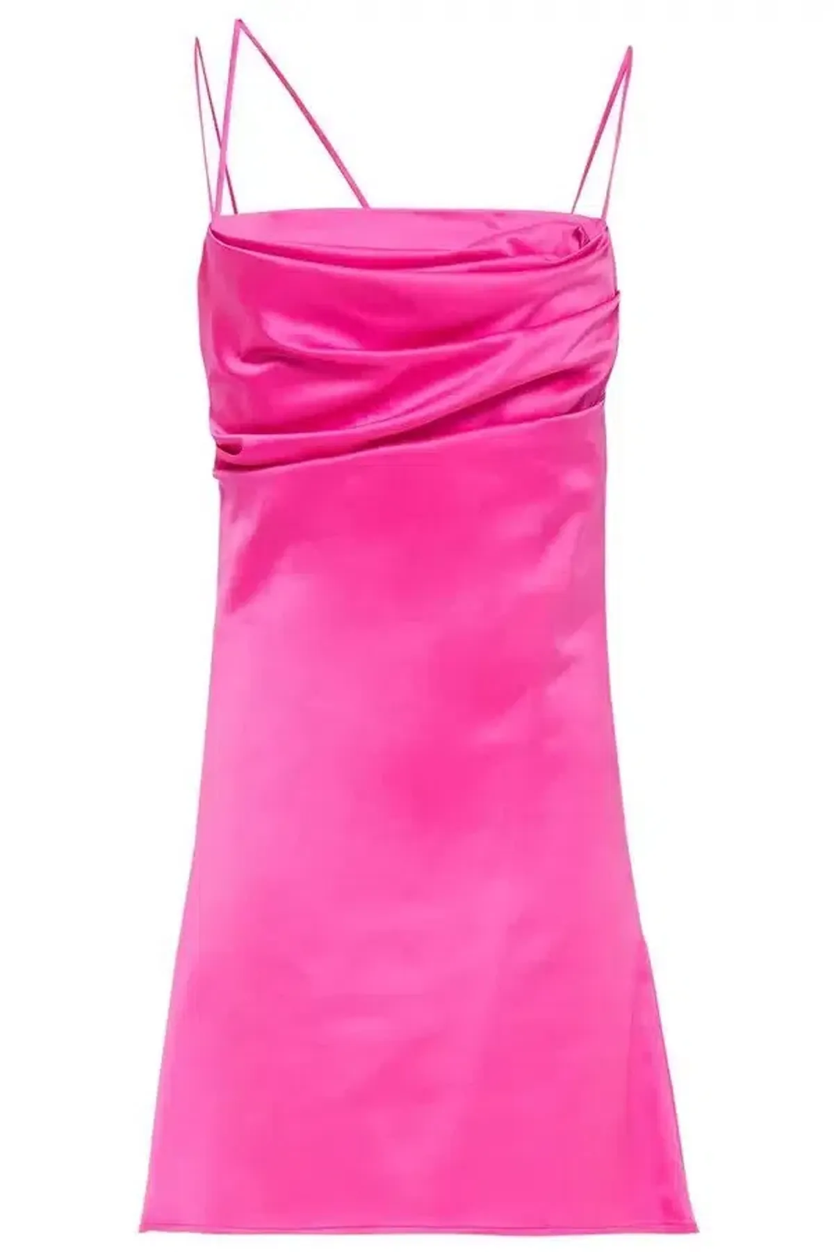 De La Vali Women's Frisco Silk Satin Dress Bright Pink Size 8 - Image 5