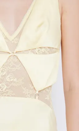 Bec & Bridge Juliette V Neck Maxi Dress Butter Yellow Size AU 10 for rent on The Volte - image 4