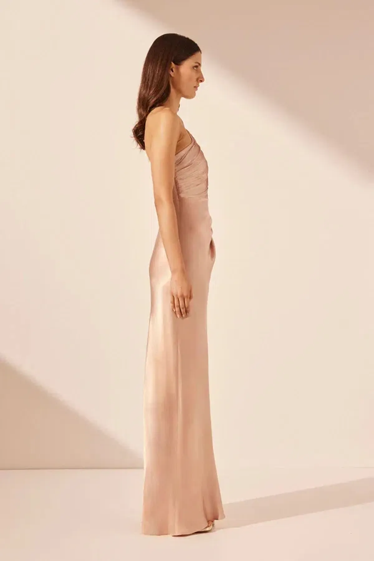 Shona Joy La Lune Asymmetrical Maxi in Desert Rose Size AU 10 - Image 4