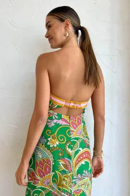 Alemais Marion Bodice Midi Dress Green Size AU 10 for rent on The Volte - image 4