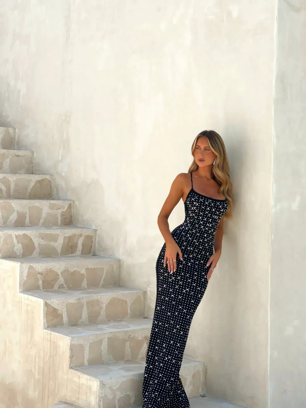 Outkast Ciaran Sparkle Dress Maxi Black Size AU 8 - Image 4