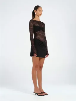 Benni Oskar Mini Dress Black Size 6 for rent on The Volte - image 2