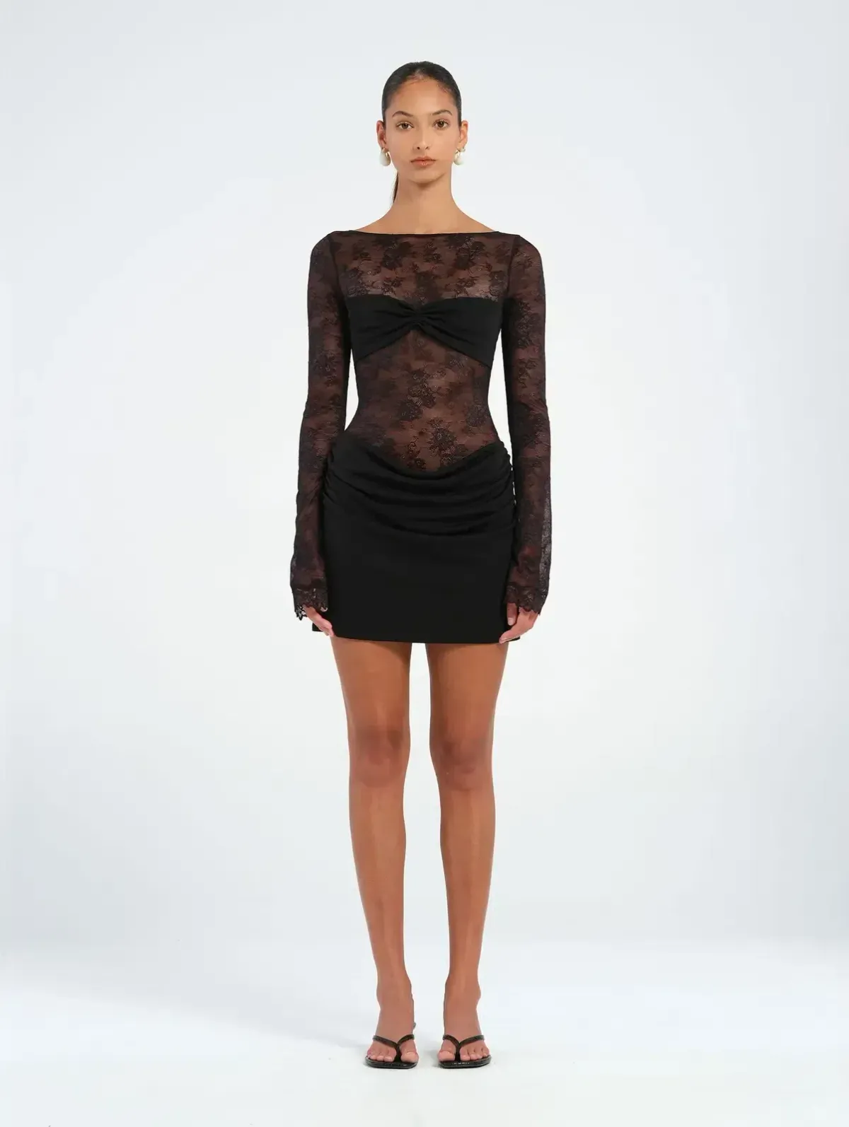 Benni Oskar Mini Dress Black Size 6 for rent on The Volte - main image