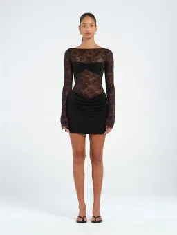 Benni Oskar Mini Dress Black Size 6 for rent on The Volte - image 1