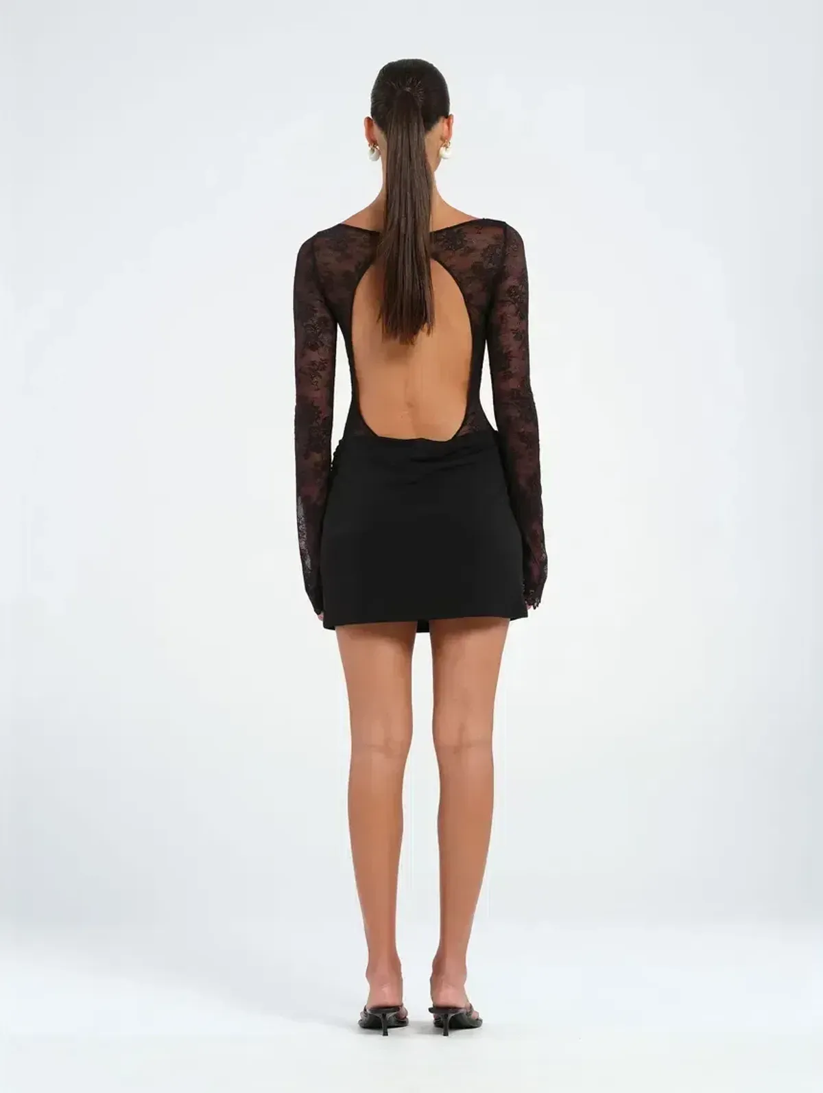 Benni Oskar Mini Dress Black Size 6 - Image 3