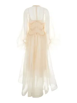 Zimmermann Illuminate Macrame Gown Midi Cream Size AU 8 for rent on The Volte - image 3