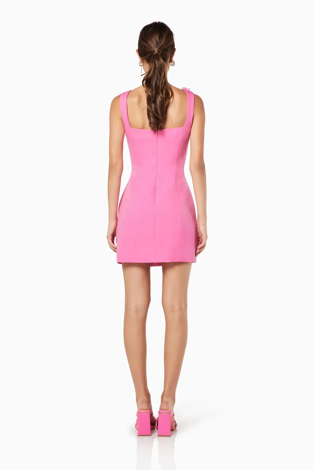 Elliatt Trompe 3D Floral Mini Dress Pink Size 14 - Image 3