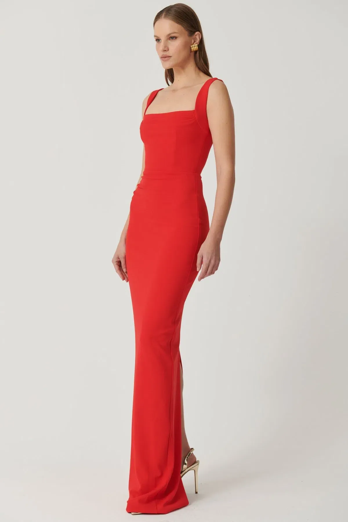Effie Kats Marbella Gown in Cherry Red Size 12 - Image 2