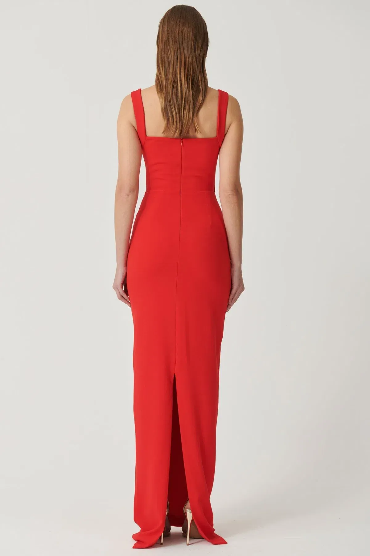 Effie Kats Marbella Gown in Cherry Red Size 12 - Image 3