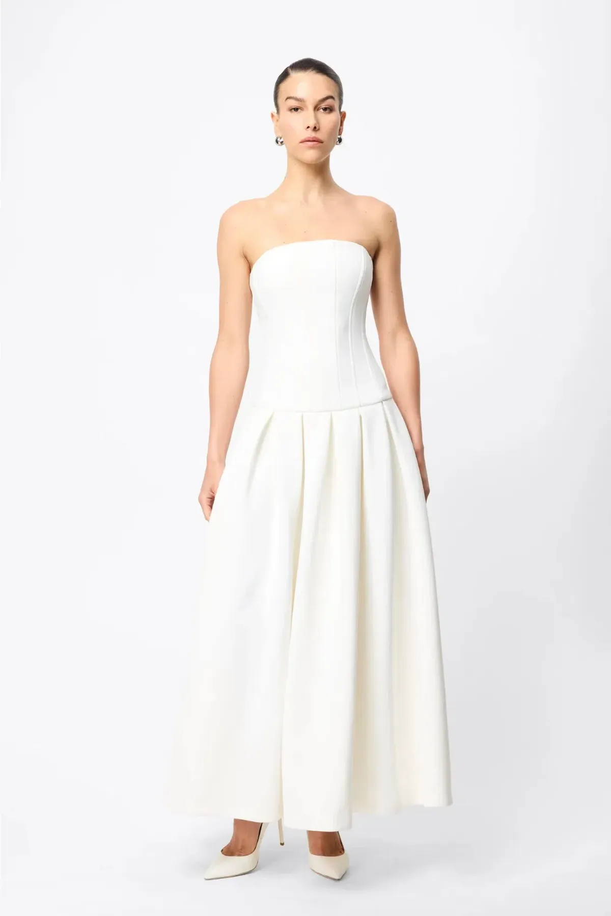 Mossman Enchant Maxi Dress White Size 8 for rent on The Volte - main image