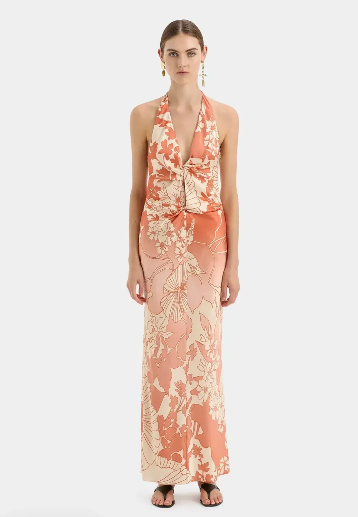 SIR Como Twist Maxi Dress Paradiso Print Size 10 for rent on The Volte - main image