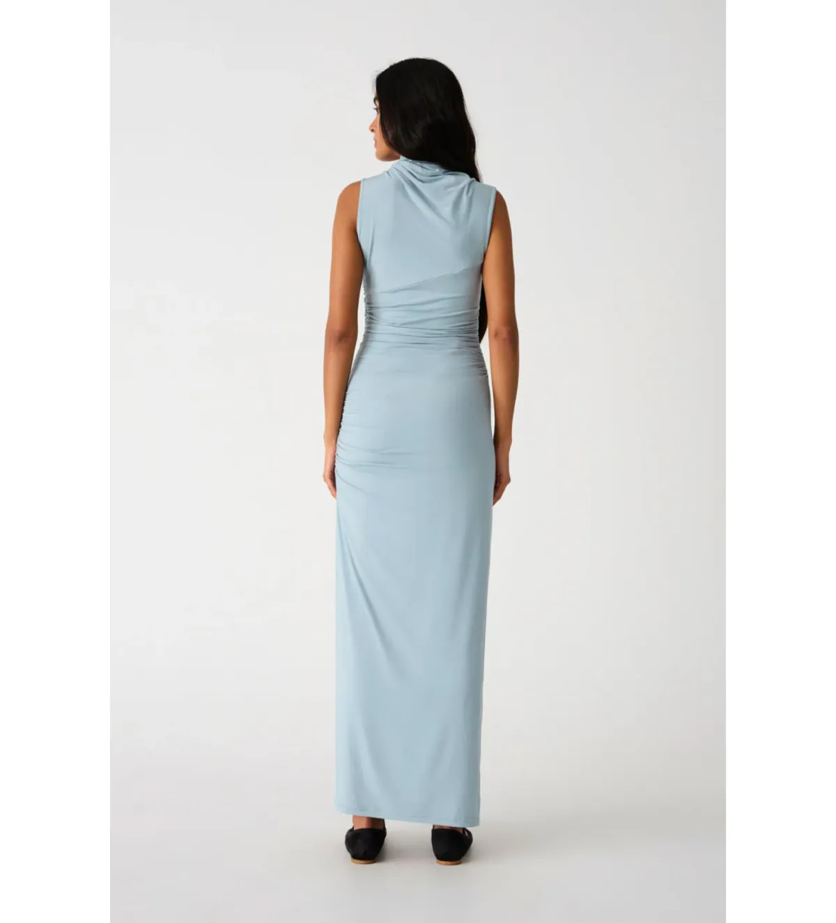 Misha Albie Jersey Maxi Dress Seafoam Blue Size 8 - Image 4
