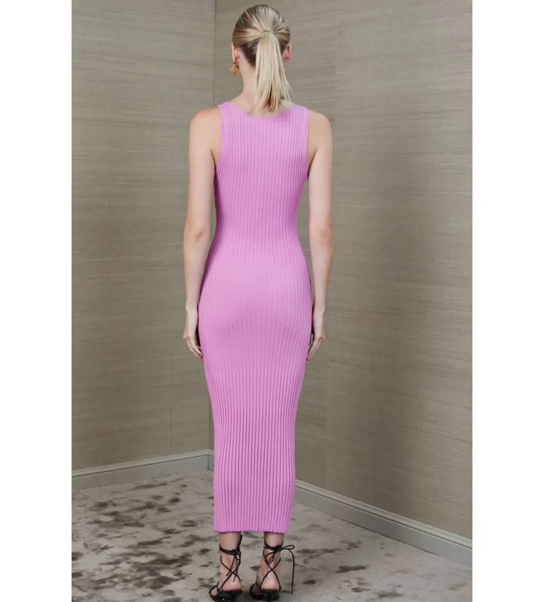 Bec & Bridge White Water Midi Dress Bubble Gum Pink Size 10 for rent on The Volte - main image