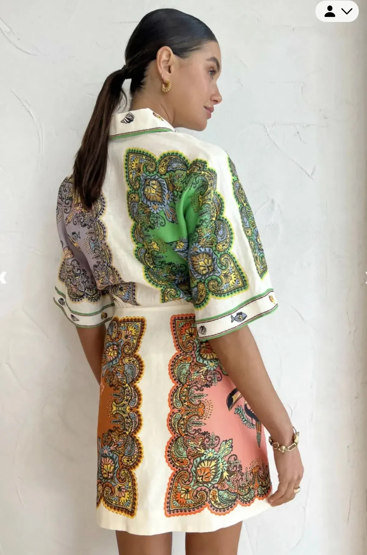 Alemais Trippy Troppo Mini Dress Size Print Size 6 - Image 3