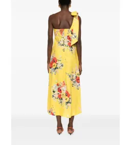 Zimmermann Alight Asymmetric Midi Dress in Yellow Floral Size 1 / AU 10 for rent on The Volte - image 3