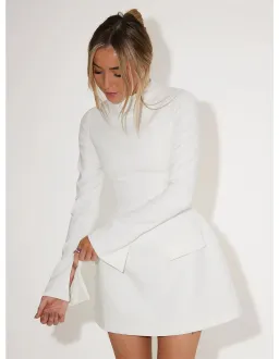 Odd Muse The Ultimate Muse Split Sleeve Mini Dress White Size S/8 for rent on The Volte - image 2