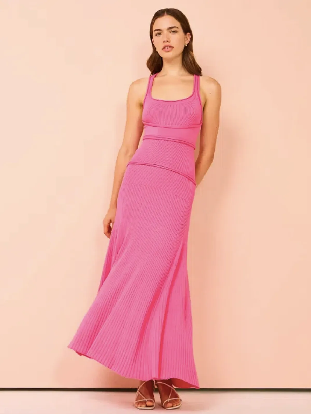 Alcer Greenwood Midi Dress in Pink Size AU 8 for rent on The Volte - main image