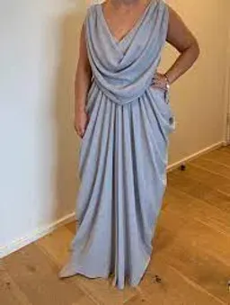 Sheike Grecian Maxi Dress Soft Grey Size 8 for rent on The Volte - image 2