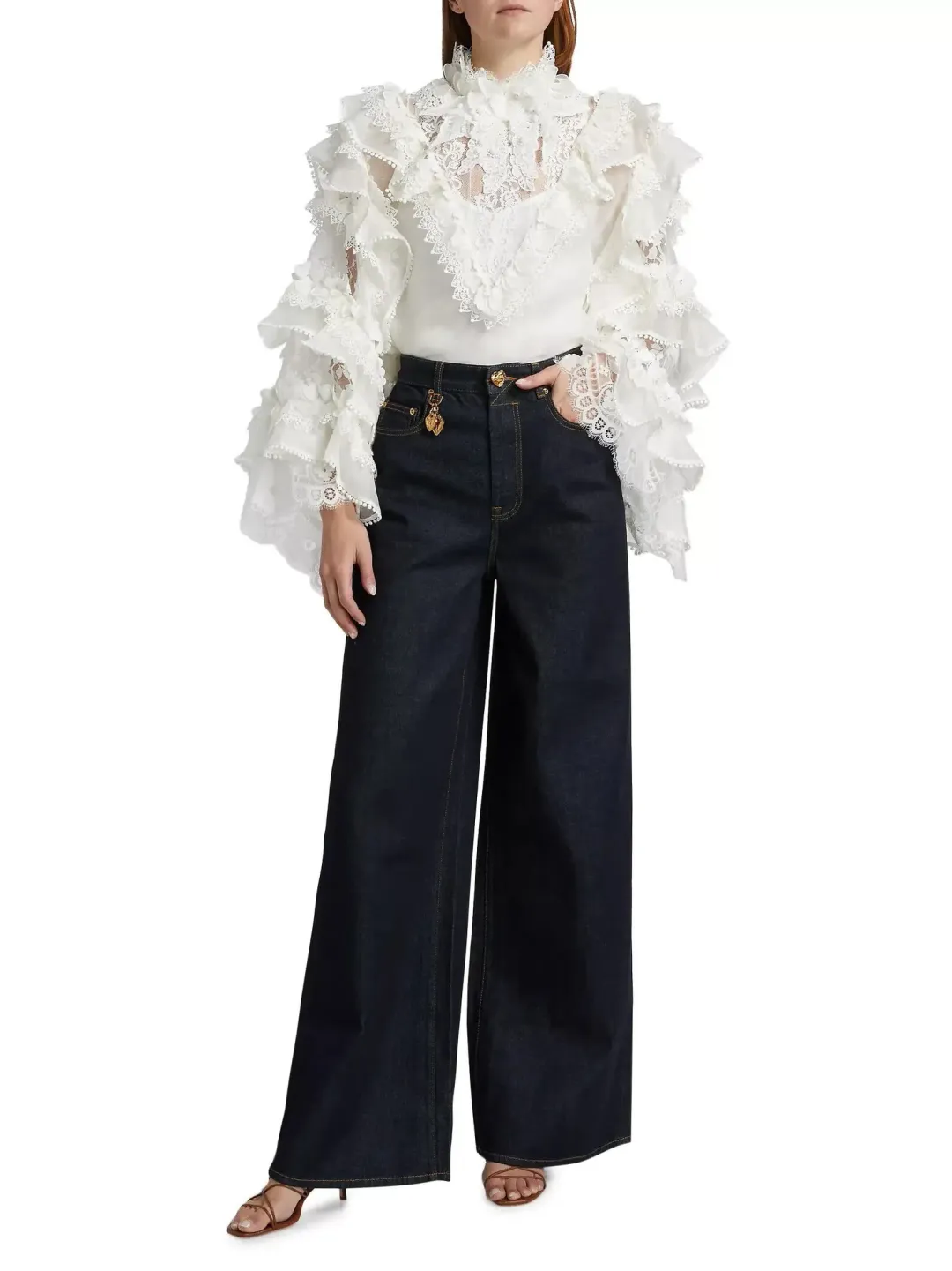 ZIMMERMANN CRUSH STRAIGHT JEAN BLUE SIZE 10 for rent on The Volte - main image