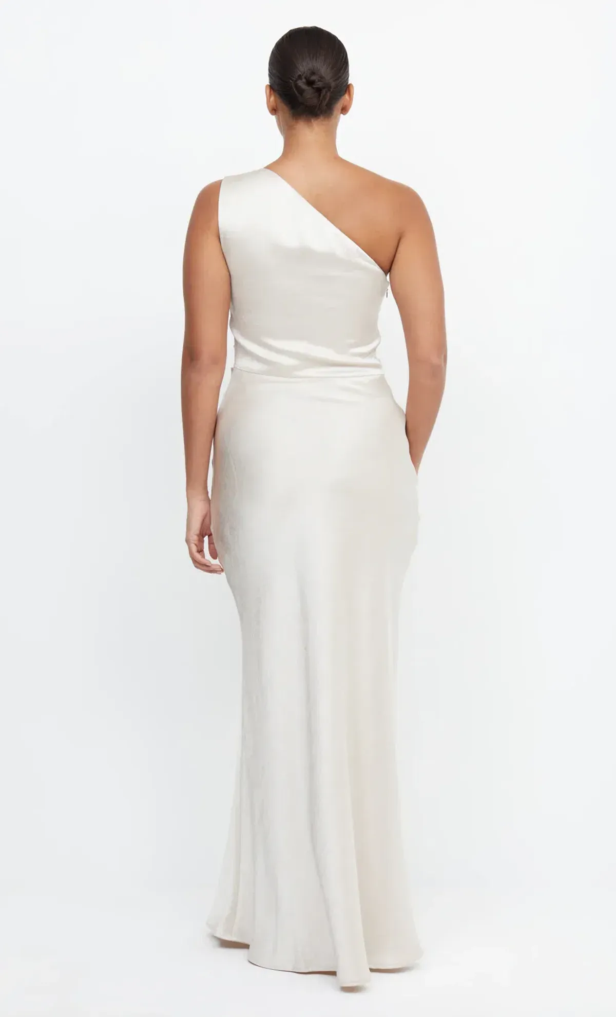 Bec + Bridge The Dreamer Asymmetrical Maxi Dress Beige Size 10 - Image 3