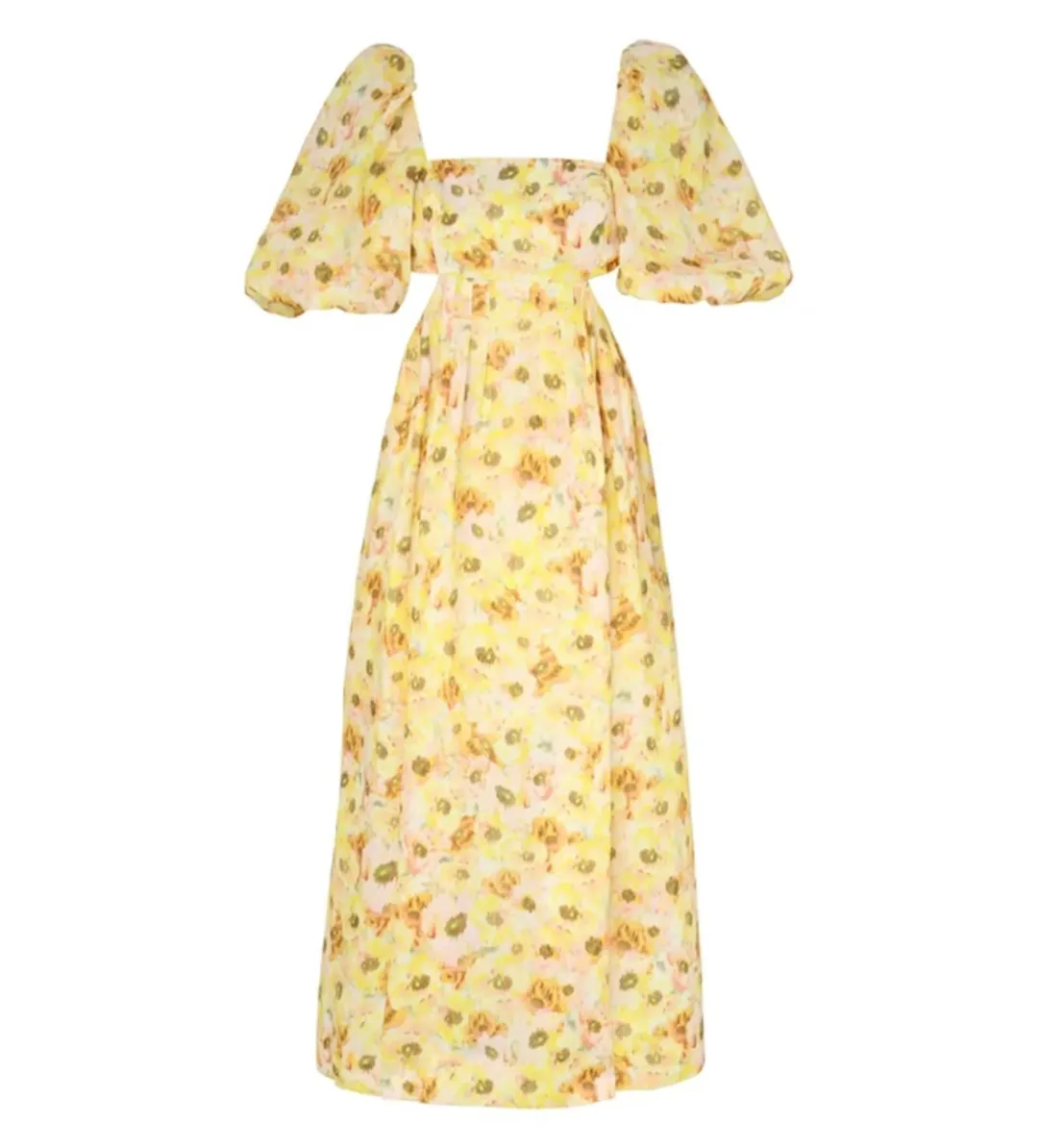 Zimmermann Lightburst Cut Out Midi Dress Size 1/AU 10 for rent on The Volte - main image