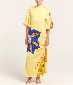Alemais Dahlia Midi Dress Yellow Size 8 for rent on The Volte - image 1